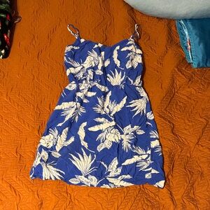 Old Navy Tropical Blue and White Kids Dress